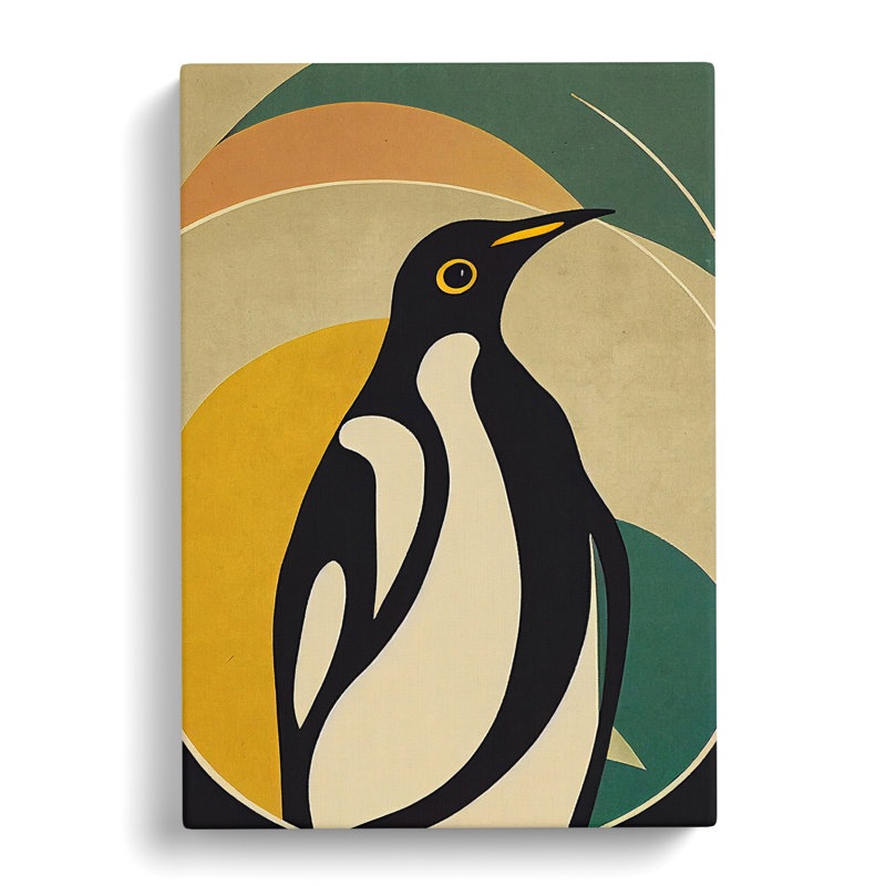Modern Abstract Penguin No.5 - Wrapped Canvas, 60cm H x 40cm W x 3cm D