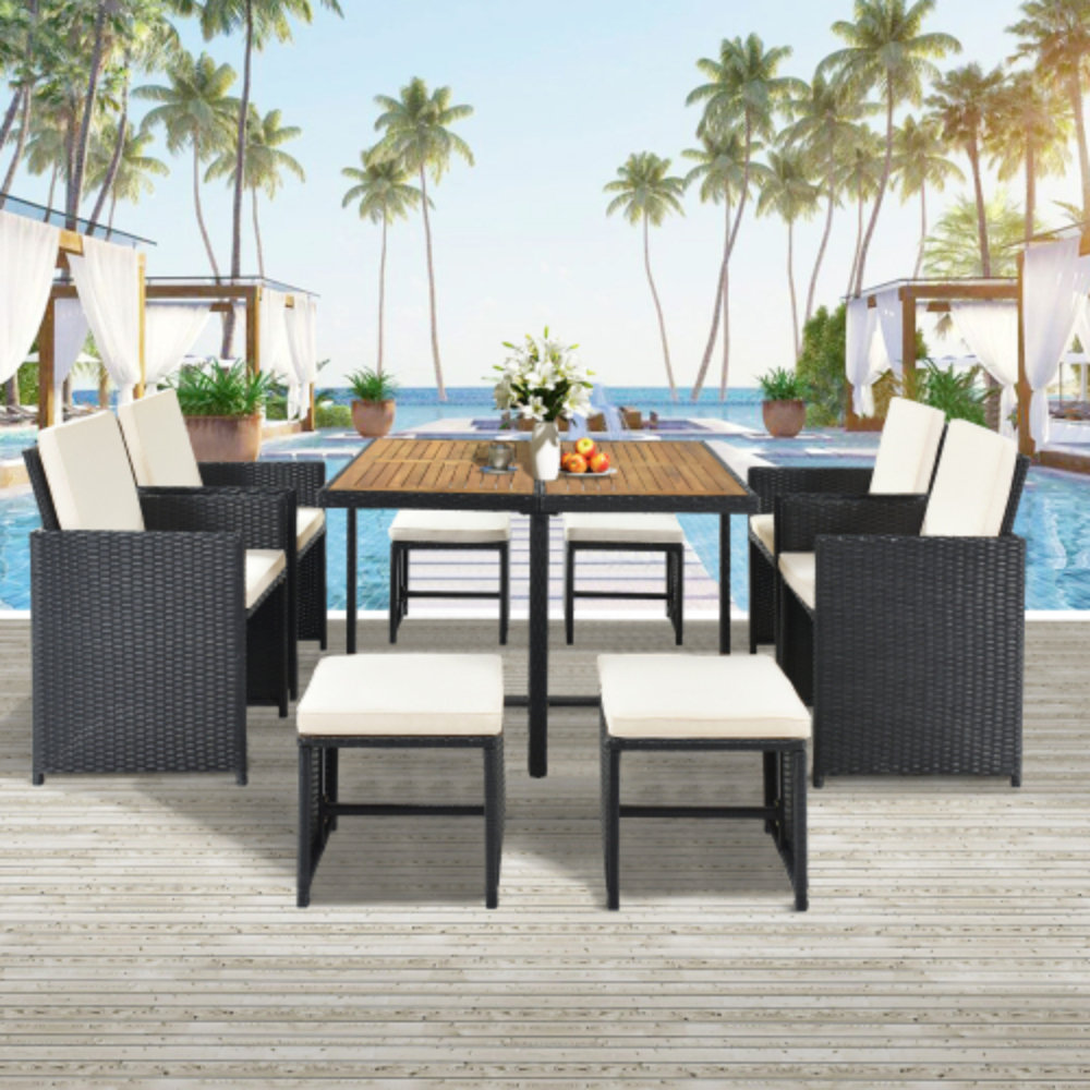 Hokku Designs All-Weather Wicker Patio Dining Set | Wayfair