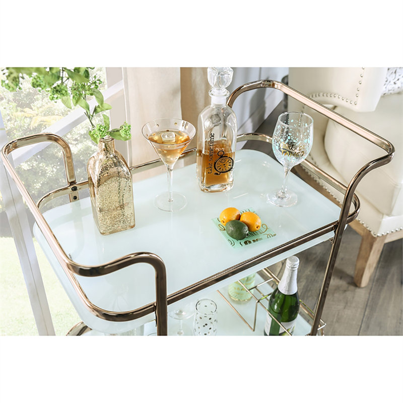 Malaisha 27" Width Metal 2-Shelf Serving Cart