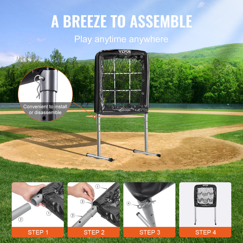 VEVOR Baseball, 48" H x 27" W x 20" D