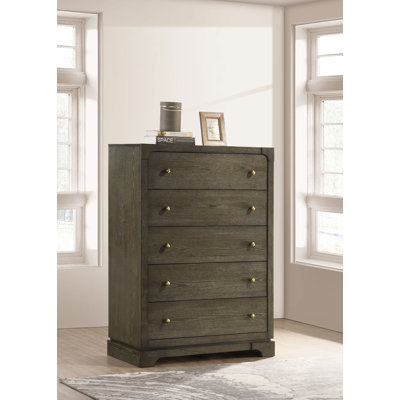 Commode 5 tiroirs czupka cacao foncé