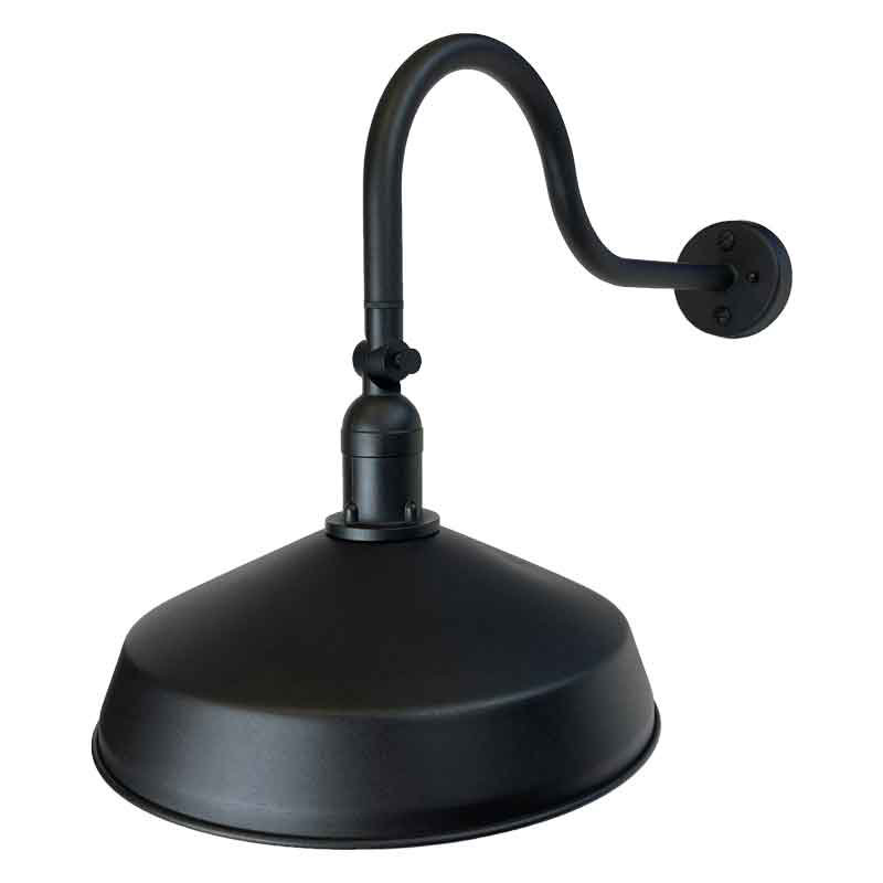 Mcinturff Aluminium Wall Light, Black, 17.25" H x 15.5" W x 21.75" D