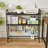 Computer Desktop Bookcase 2 Layers 37.5 Inch With Adjustable Shelf Display Rack Black