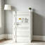 Coffre cargo blanc, armoire de rangement métallique avec porte simple de style conteneur