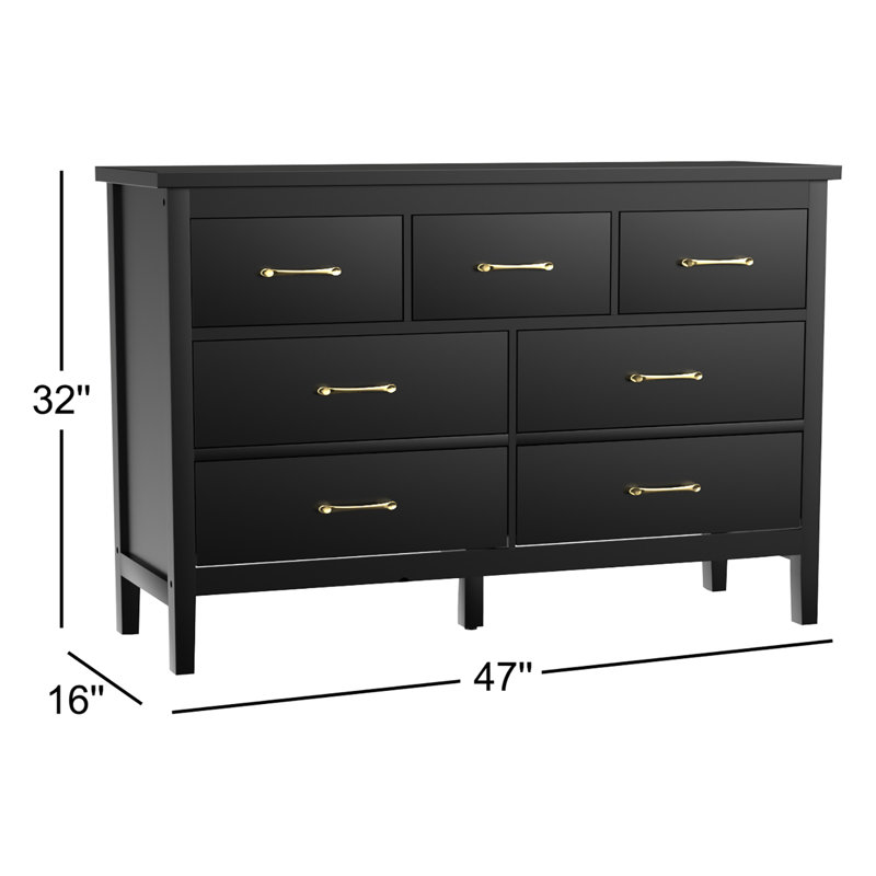 Nayomee 47'' W 7 - Drawer Dresser, White