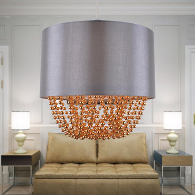 23 cm H Drum Cotton Pendant Shade ( Uno )