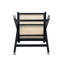 27 po, tabouret de bar minimaliste moderne avec siège canne, structure en bois massif, finition naturelle-908988638
