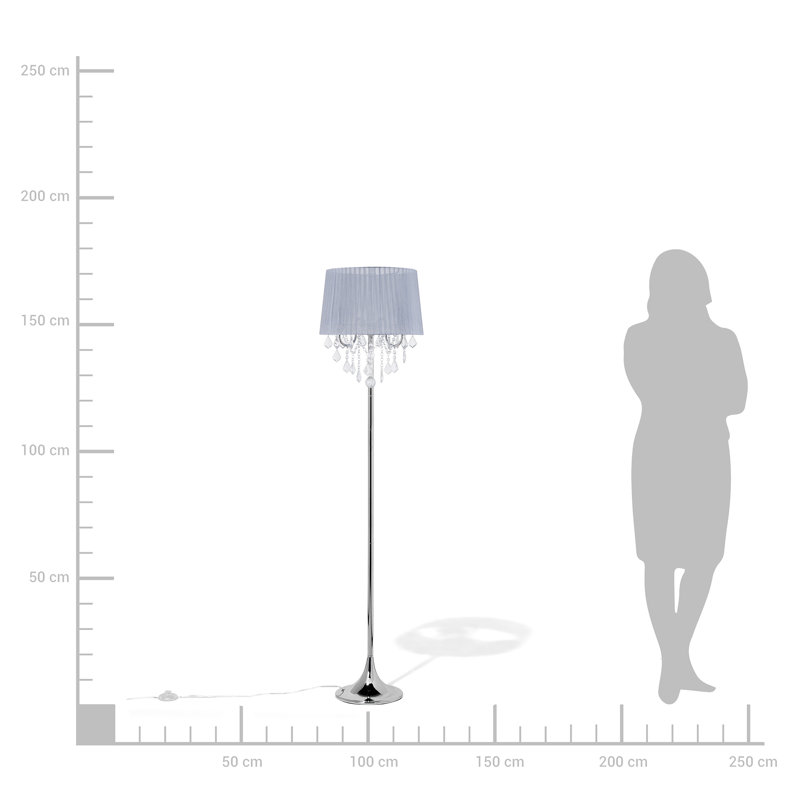 Albright 170cm Traditional Floor Lamp, White