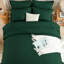 Ensemble d'édredon pour grand lit Andency vert foncé - 7 pièces Ensembles d'édredon pour grand lit, ensemble de lit léger uni avec édredon, draps, taies d'oreiller et taies décoratives-124612820-124612830