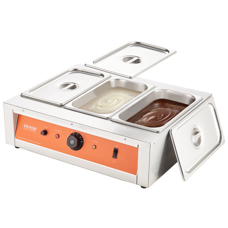 Chocolate Tempering Machine, 26.5 Lbs 3 Tanks Chocolate Melting Pot TEMP Control 86~185℉