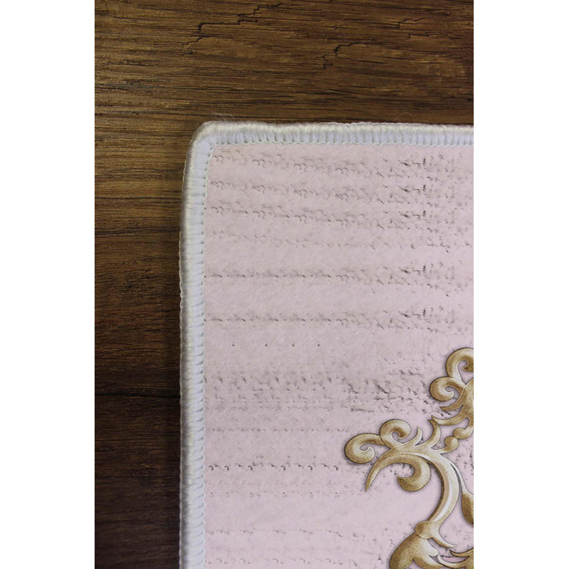 Stylish Hall Carpet (3.3 x 4.9 ft), 100% Polyester, 0.3 in Pile Height | Antibacterial, Non-Slip PVC Dot Underside | Woven Design with 3D Digital Printing | Machine Washable, Perfect for Home Décor & Comfort