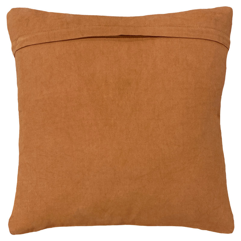 Geometric Square Cushion, Rust, Pillow Cover Only - No Insert