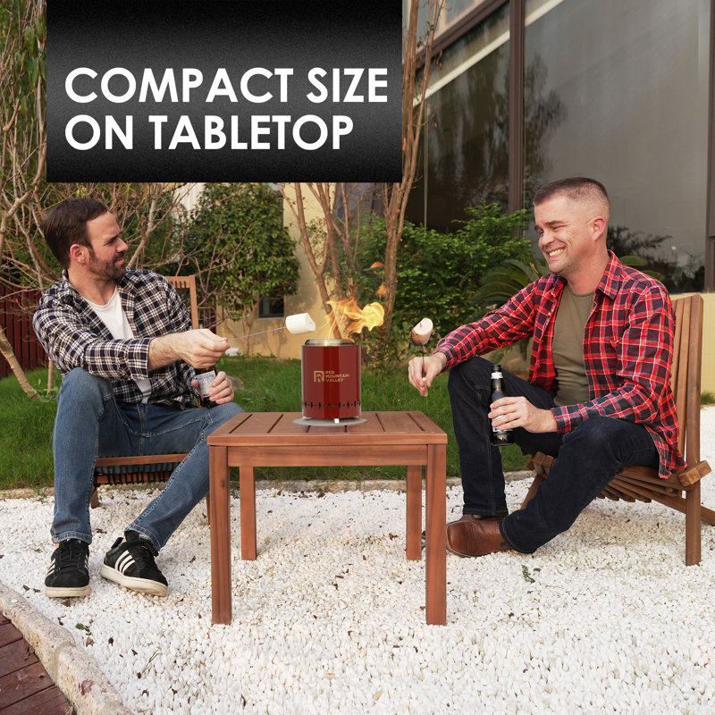 Foyer de table sans fumée avec tapis, Rouge