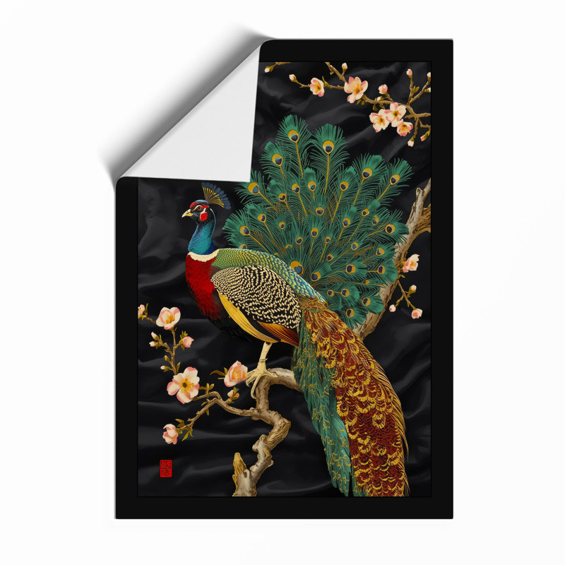 Ornamental Peacock Display Maximalist - Framed Print, A1 - 84.1 x 59.4 cm, Unframed