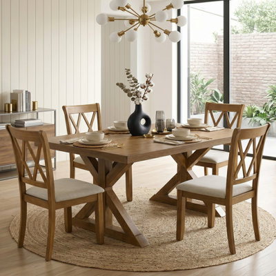 Tamika Enna Morden Farmhouse Wood Dining Table
