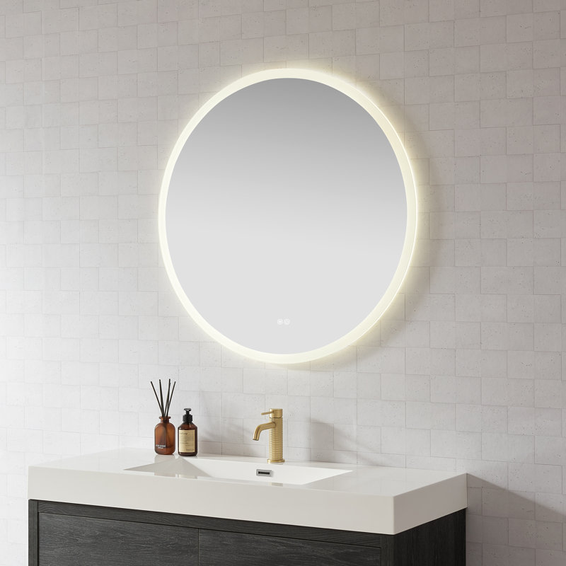 Miroir de salle de bain mural Moscow, 36 po x 36 po