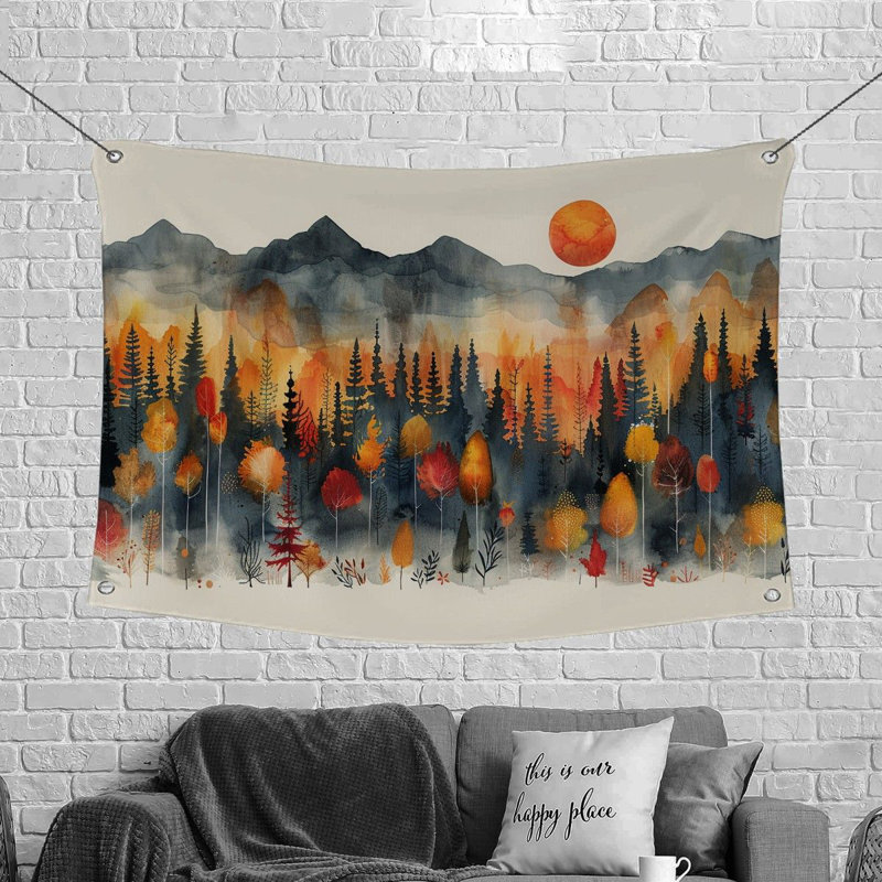 Tapisserie en microfibre, H 88 po x l 104 po
