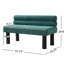 Banc de salle à manger rembourré avec support de 300 lb, pieds en bois d'hévéa, rembourré d'éponge, espace, convient pour la chambre à coucher, le salon et la salle à manger, assemblage facile pour plusieurs pièces, capacité, confort