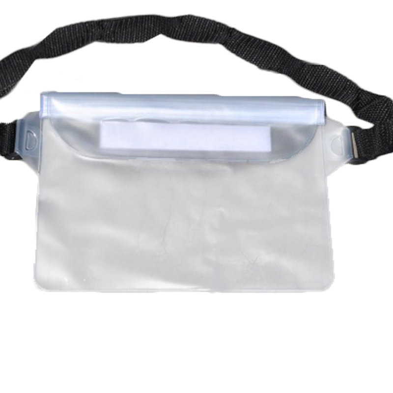 Pochette de bain en PVC avec sangle de ceinture, Clair