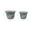 Ensemble de pots à fleurs en céramique avec motif floral en relief-953685592
