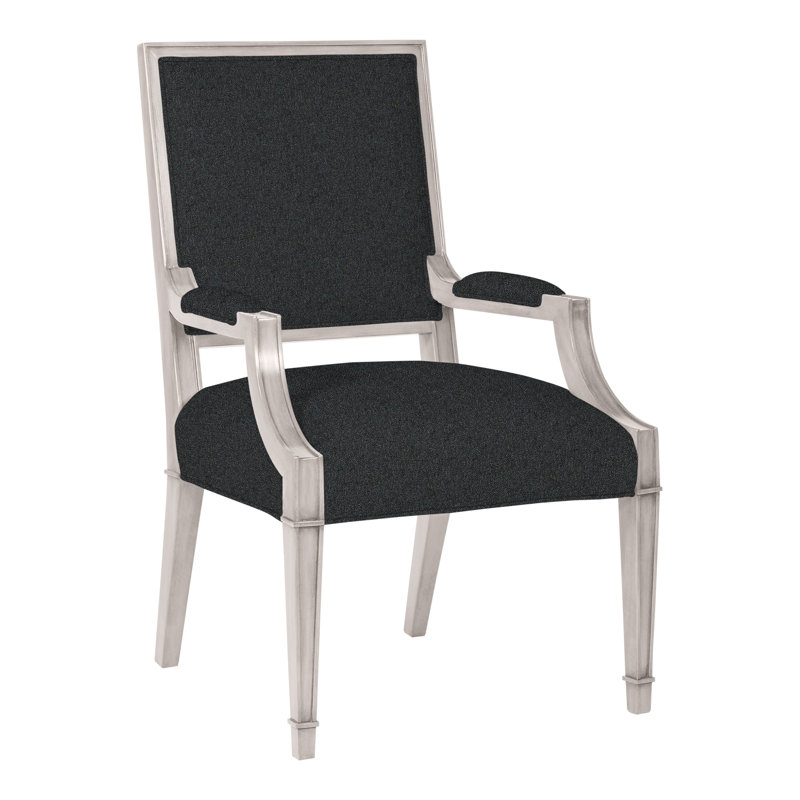 Leighton By Michael Weiss Upholstered Arm Chair, Ian Lagoon, Dove Gray