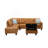 Irine Faux Leather Sectional Sofa With Ottoman