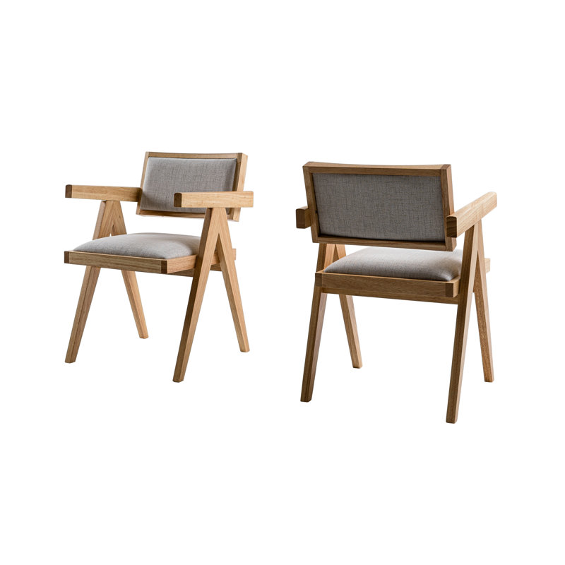 Ches 18'' H Upholstered Armchair, Light Walnut