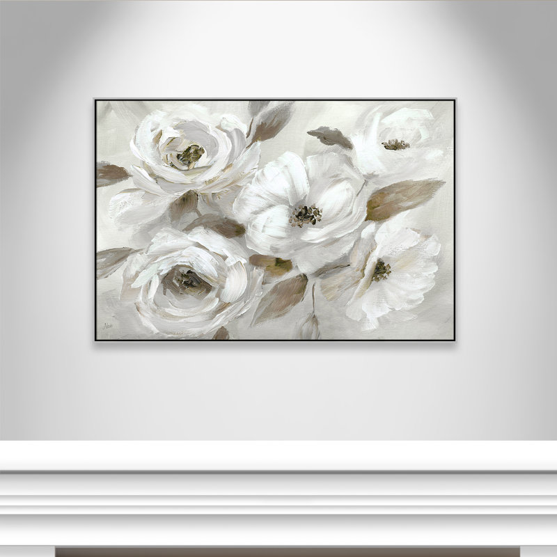 «Winter White», reproduction encadrée sur toile par Nan, Argent, H 41,5 po x l 61,5 po x P 2 po