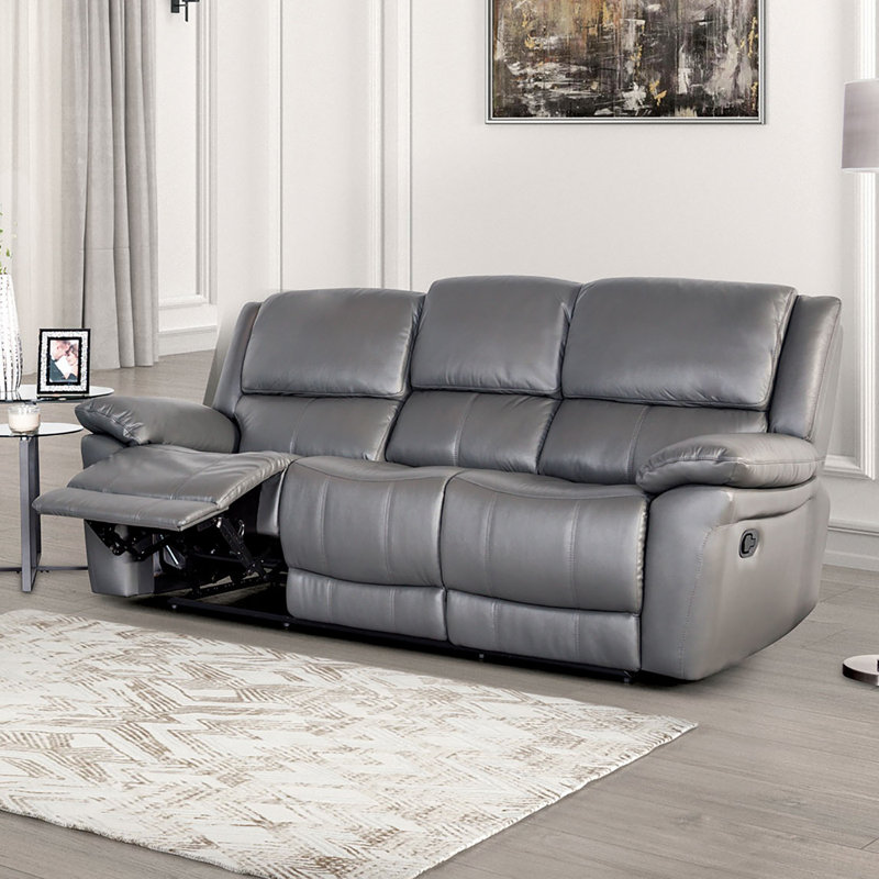 Allendale Sofa, Kaia Gray Leather Match