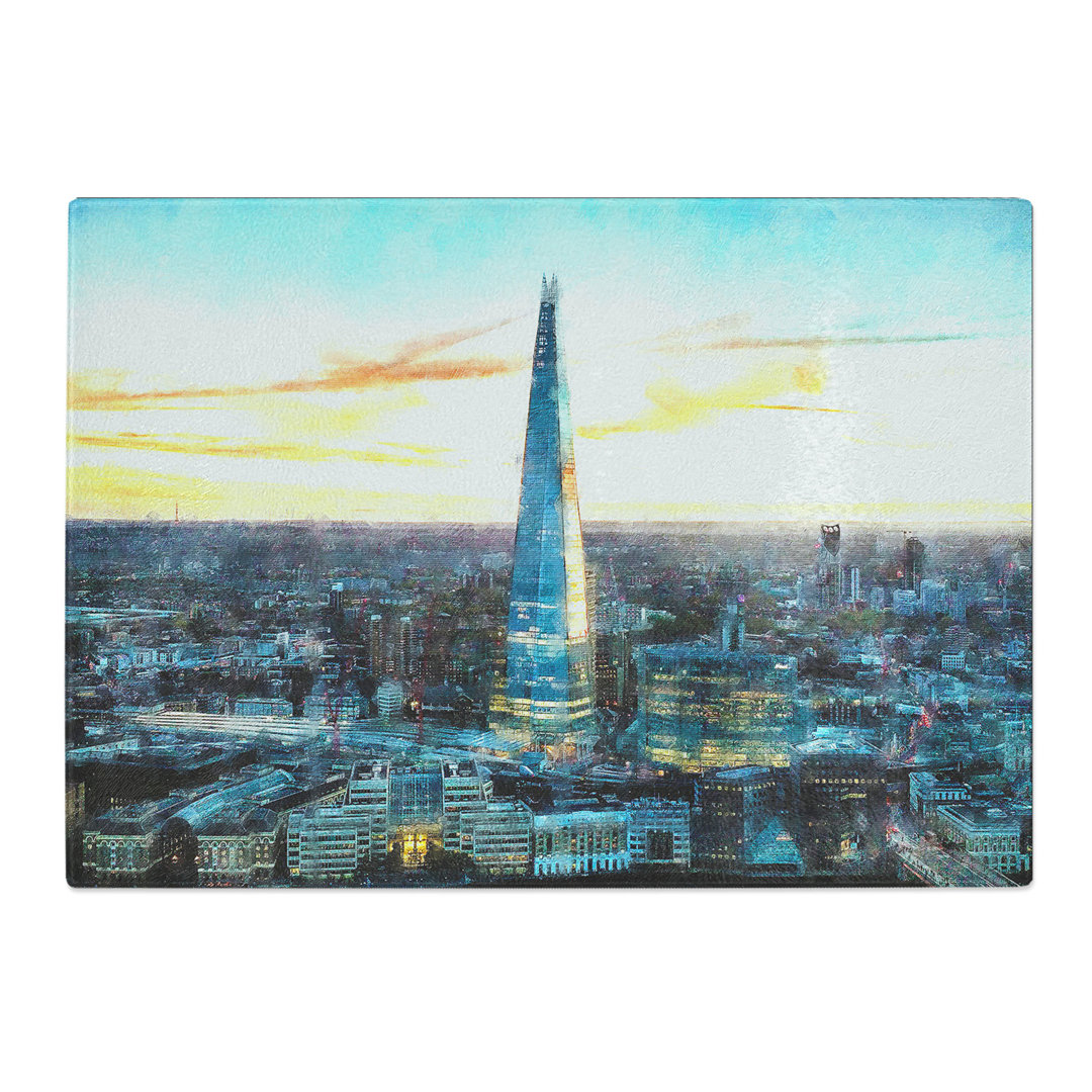 Tempered Glass the Shard London England Skyline Chopping Board