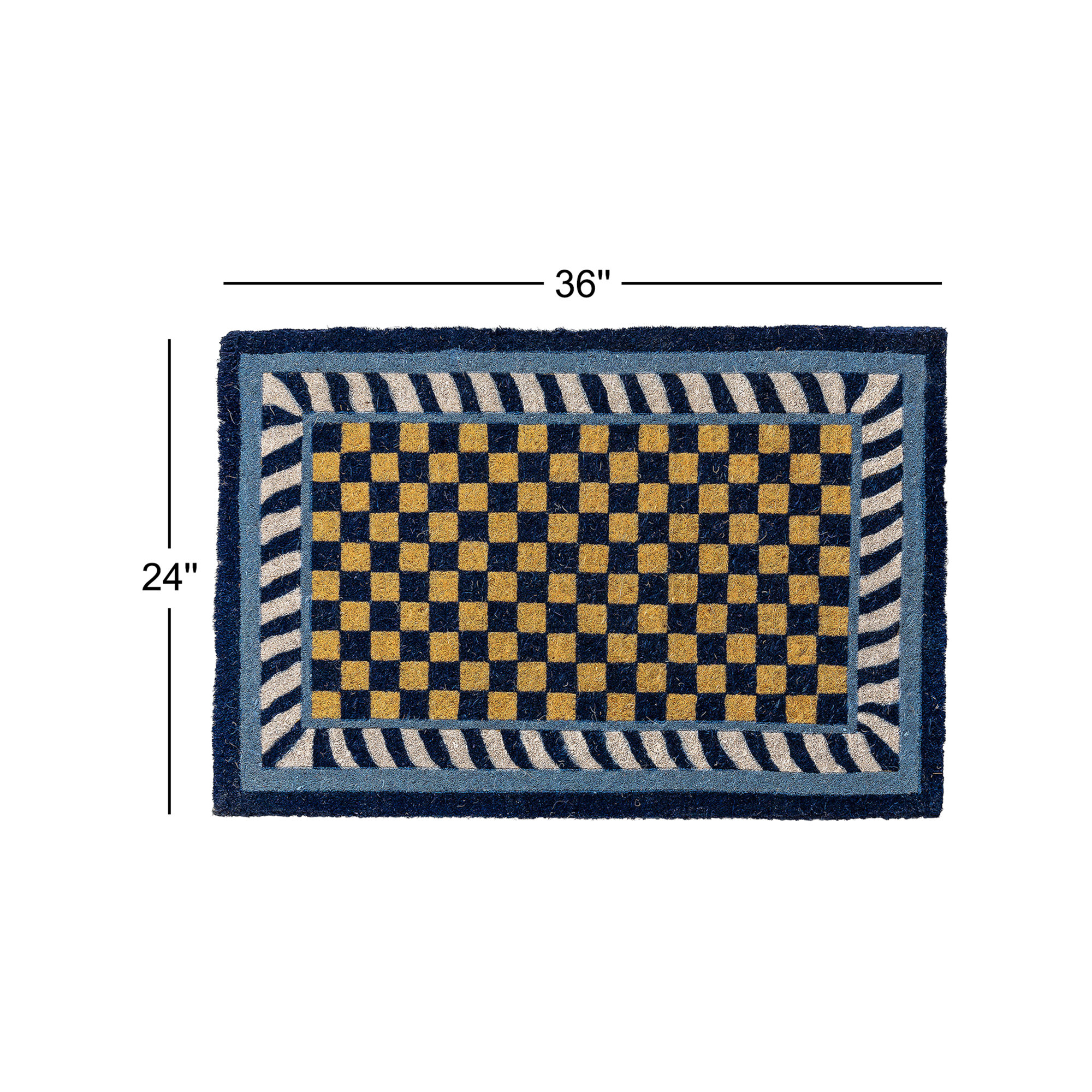 Royal Check Entrance Mat