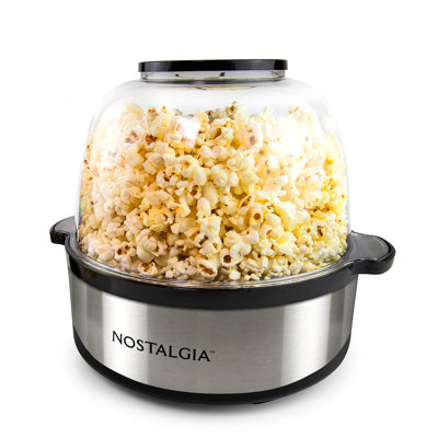 Nostalgia 6 Qt Stainless Steel Stirring Popcorn Popper