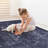 Black Washable Rug Area Rug (Black)-1205683630