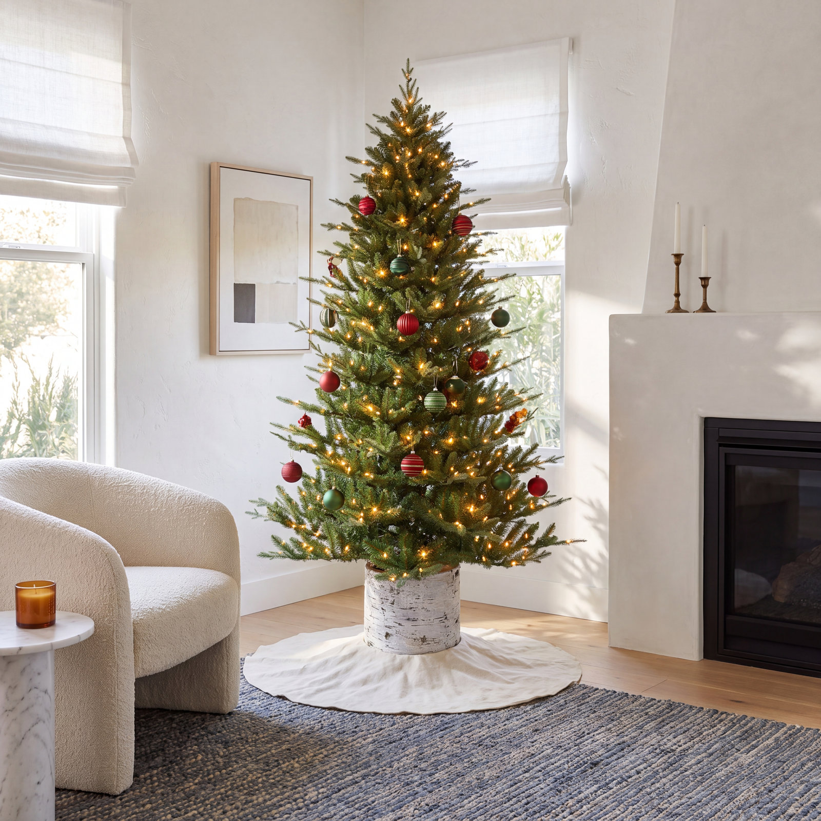78' Lighted Artificial Pine Christmas Tree