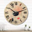 Horloge murale géométrique moderne en bois-493920685