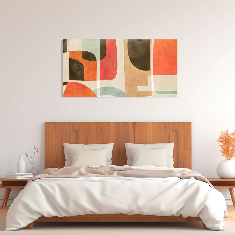 2SR6985 Geometric And Abstract Art: Road To The Horizon by Steve Roja - Wrapped Canvas Print, 50cm H x 100cm W