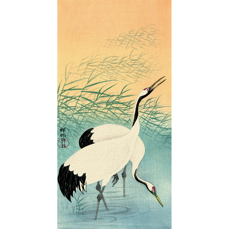 Two Cranes - Wrapped Canvas Print