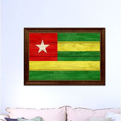 « togo country flag », peinture sur toile encadrée