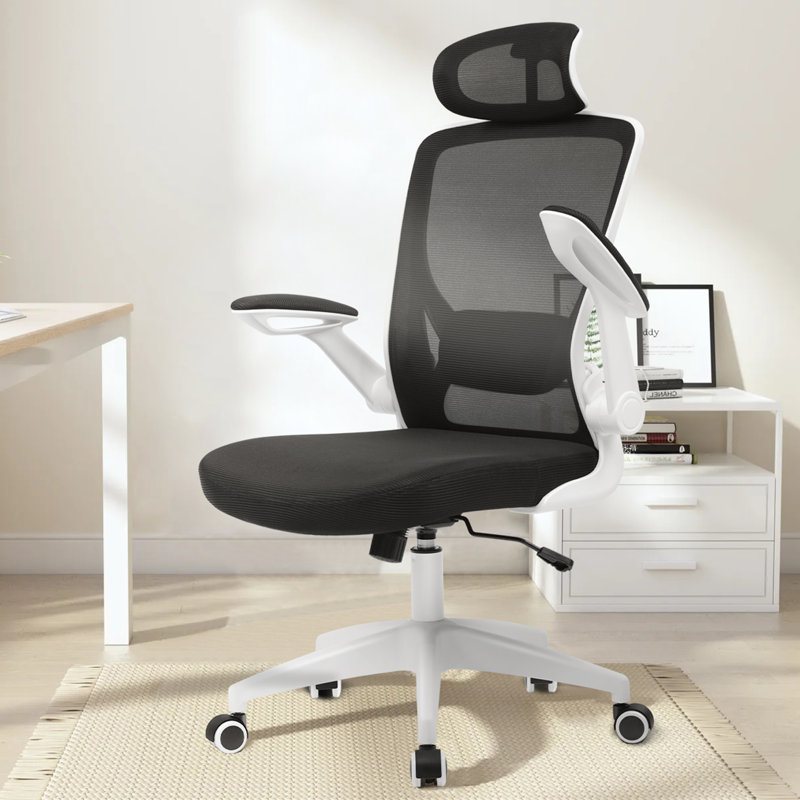 Fauteuil ergonomique professionnel avec coussin d'assise confortable, Blanc