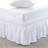 White Ruffled Bed Skirt Queen King - 16 Inch Drop Wrap Around Dust Ruffle-20597945-20597946