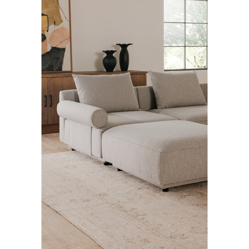 Catalya Upholstered Armchair, Novax Light Grey Boucle