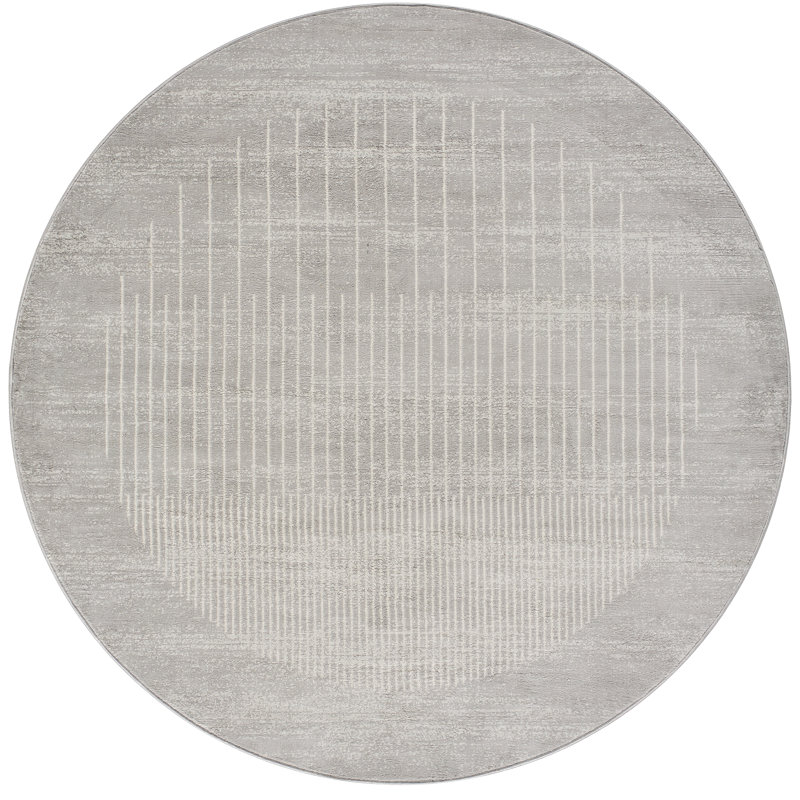 Tapis gris Jalissa, Rond 6 pi 7 po