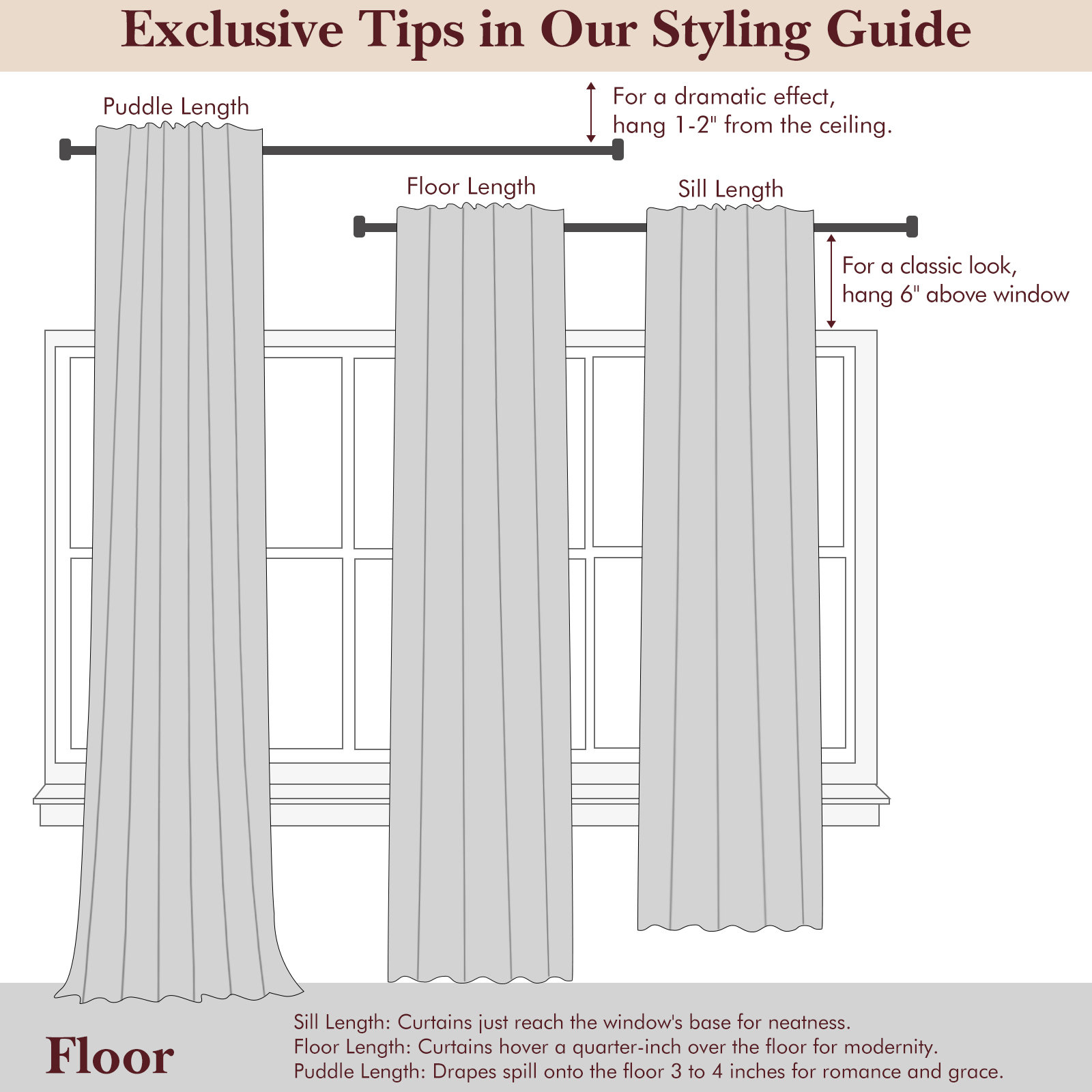 Graciella Faux Linen Blackout Curtain Set, Oatmeal, 50" W x 96" L