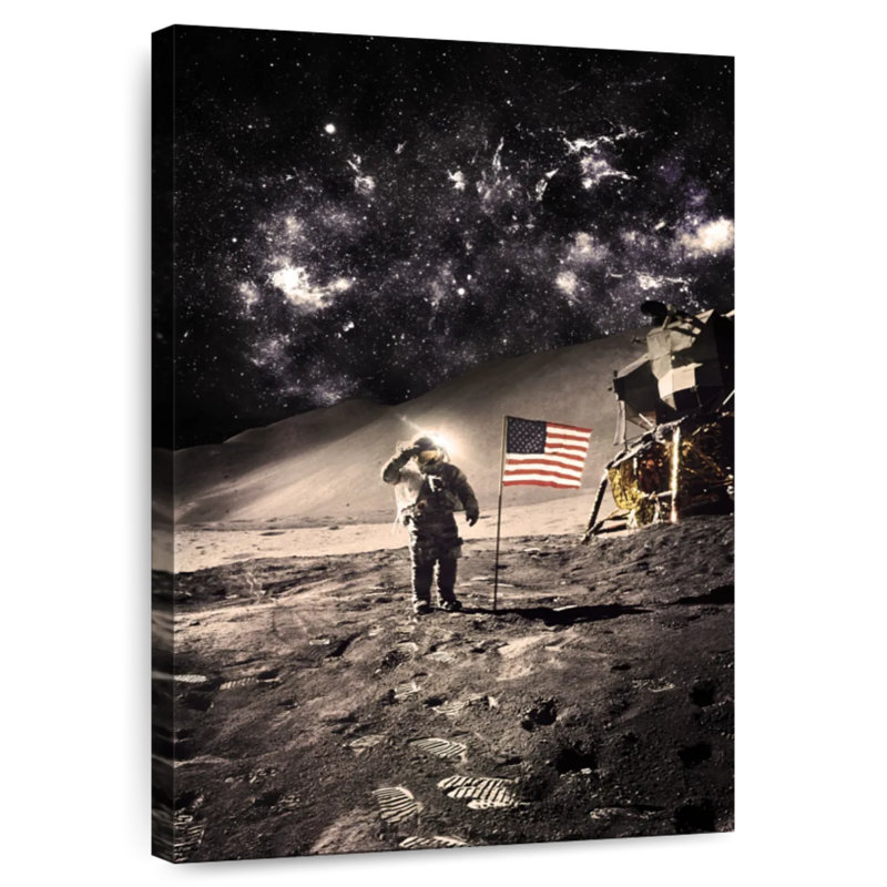 Lelar Moon Landing, H 51 po x l 34 po