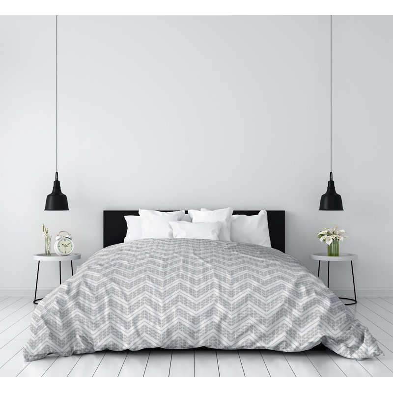 Housse de couette simple Rhonda Cheval, Housse de couette pour lit simple, Microfibre, Gris clair