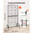 Grid Wall Panel 35.35 x 70.79 in Wire Display Rack with Wheels & Hooks