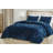 Diamond Stitch Reversible Plush Distressed Velvet Quilt Set-1948336684-1963264249