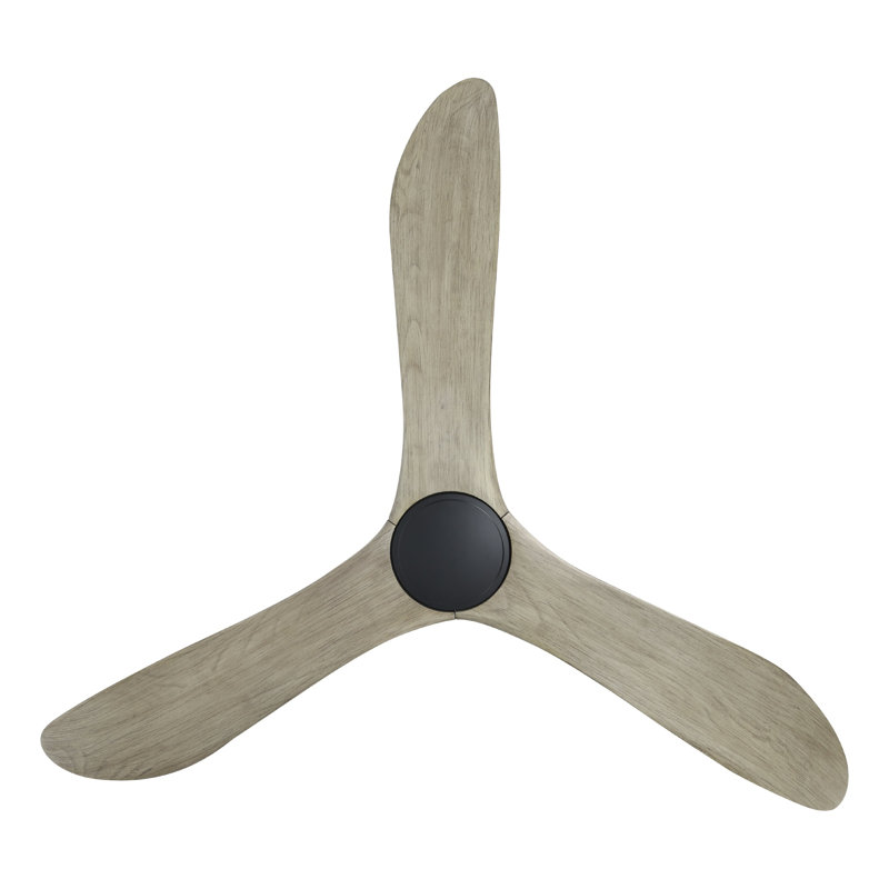 Zionne 60 inch Ceiling Fan, Gray Wood, Black