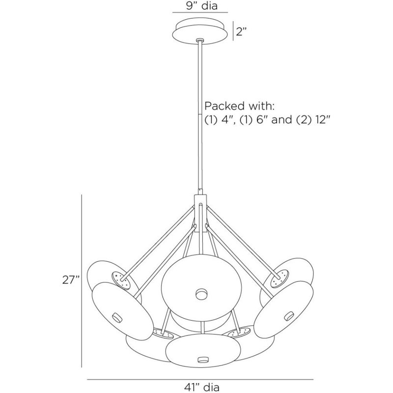 Helios 9 - Light LED Chandelier