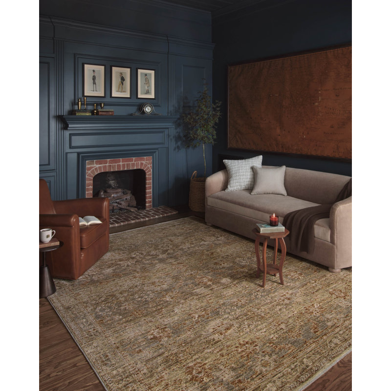 Junie Spice and Multi Round Synthetic Area Rug, 9'6"